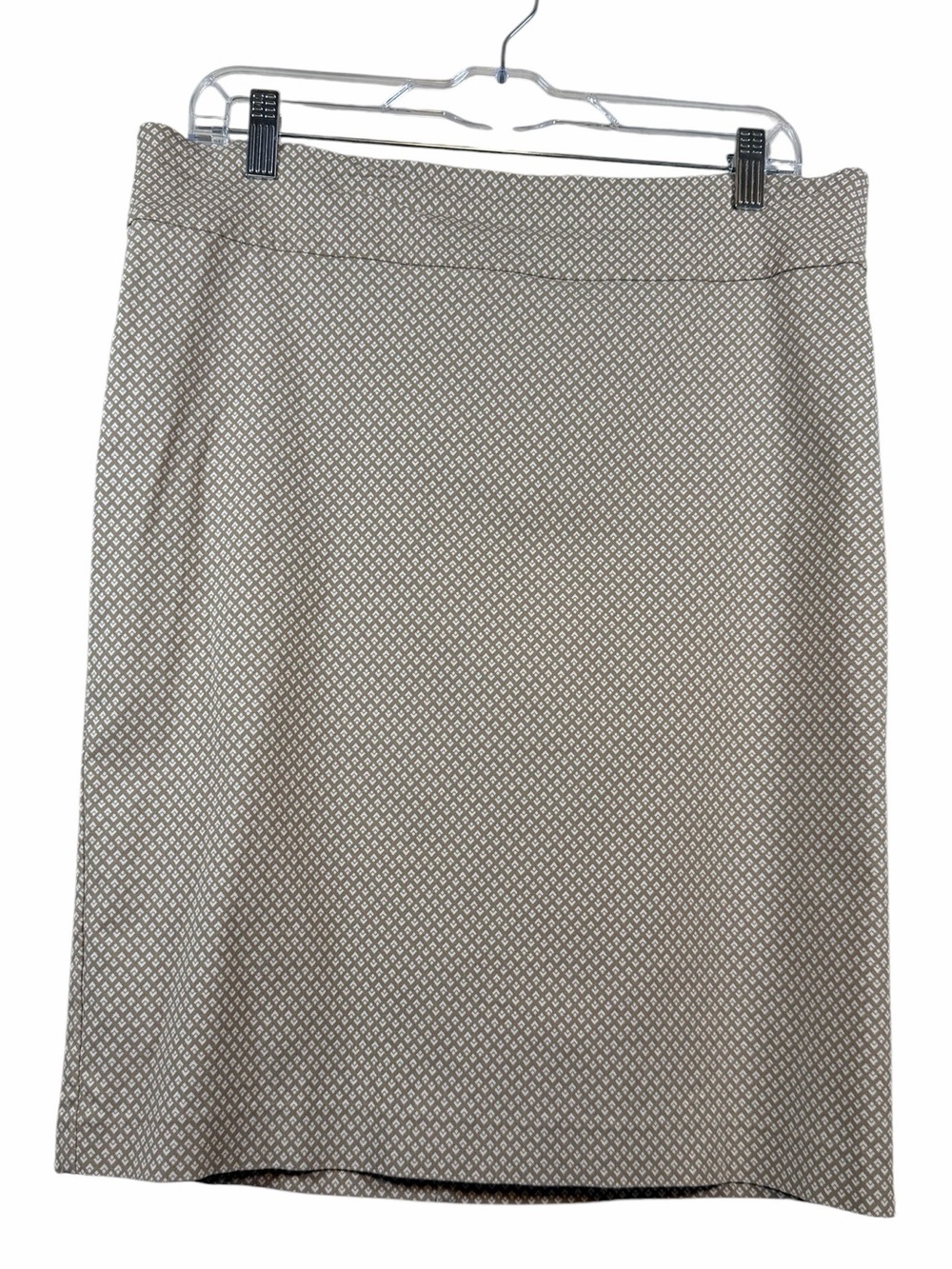 Mario Serrani Beige Geometric Pencil Skirt Size Large